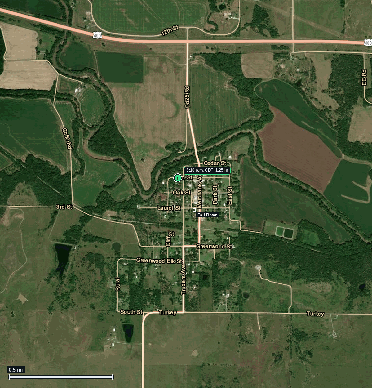 Fall River, KS: 1.25 in hail (half dollar) – 30 May 2026