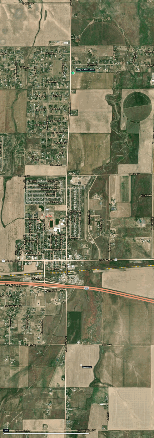 Strasburg, CO: 1.50 in hail (ping pong) – 1 Jun 2026
