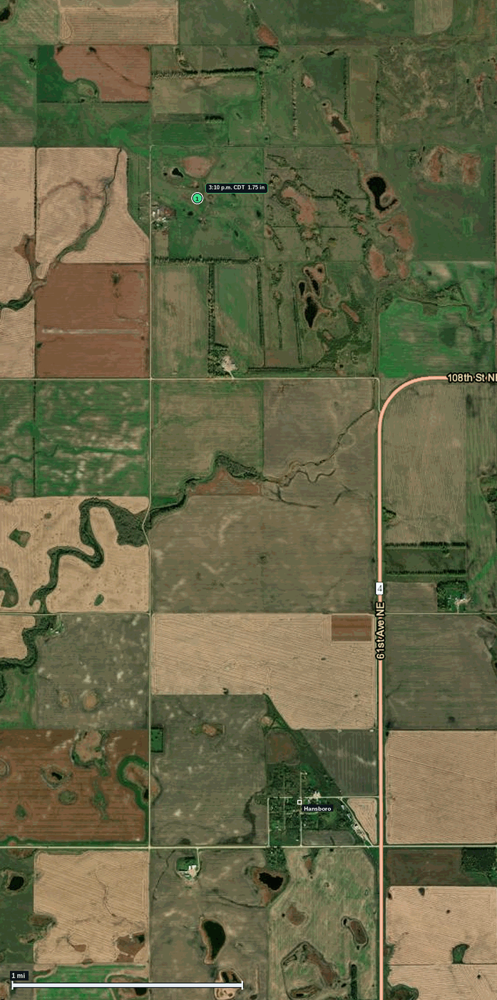 Hansboro, ND: 1.75 in hail (golf ball) – 2 Jun 2026