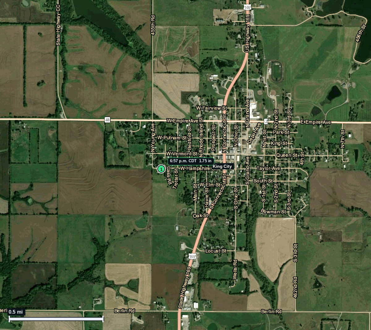 King City, MO: 1.75 in hail (golf ball) – 4 Jun 2026