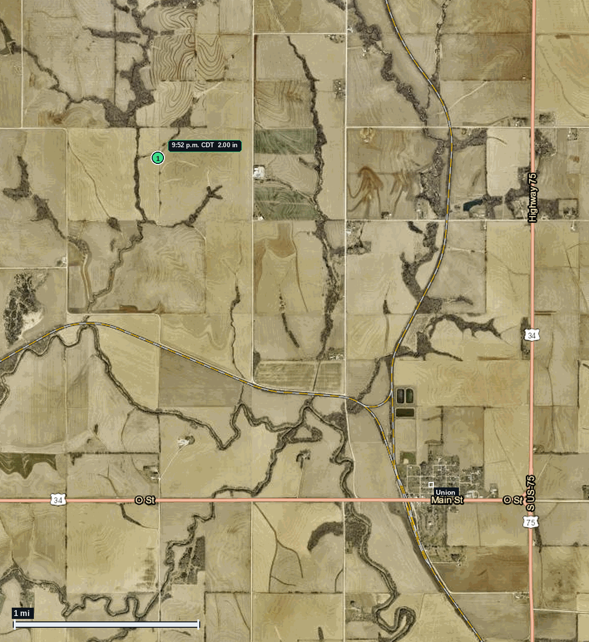Union, NE: 2.00 in hail (hen egg) – 5 Jun 2026