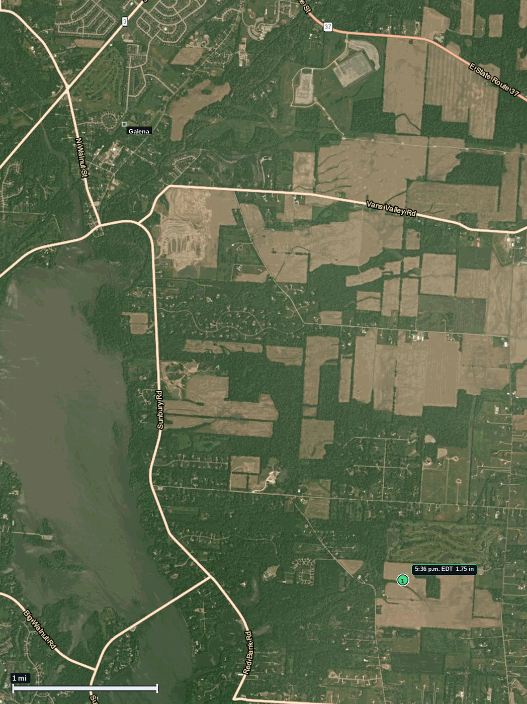 Galena, OH: 1.75 in hail (golf ball) – 6 Jun 2026