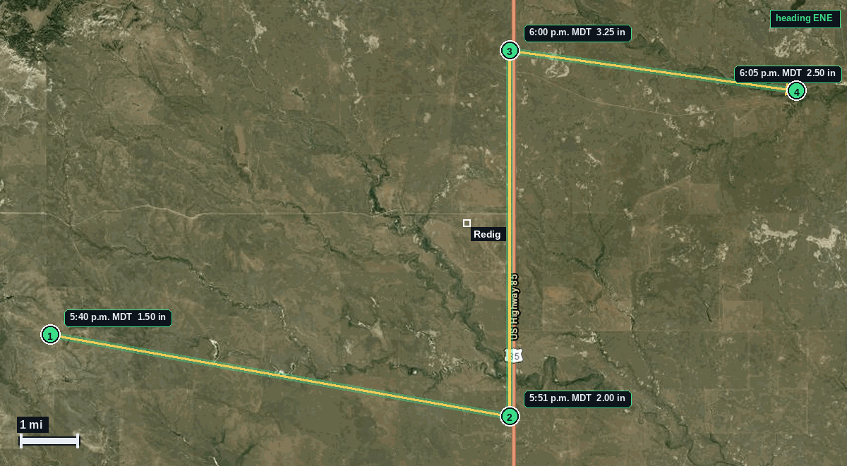 Redig, SD: 3.25 in hail (tea cup) – 7 Jun 2026