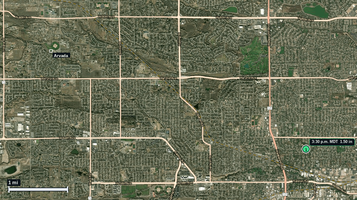 Arvada, CO: 1.50 in hail (ping pong) – 8 Jun 2026