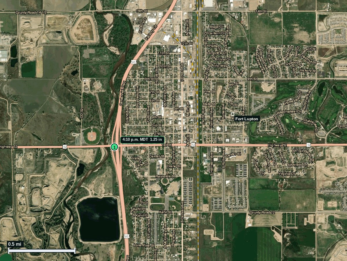 Fort Lupton, CO: 1.25 in hail (half dollar) – 8 Jun 2026