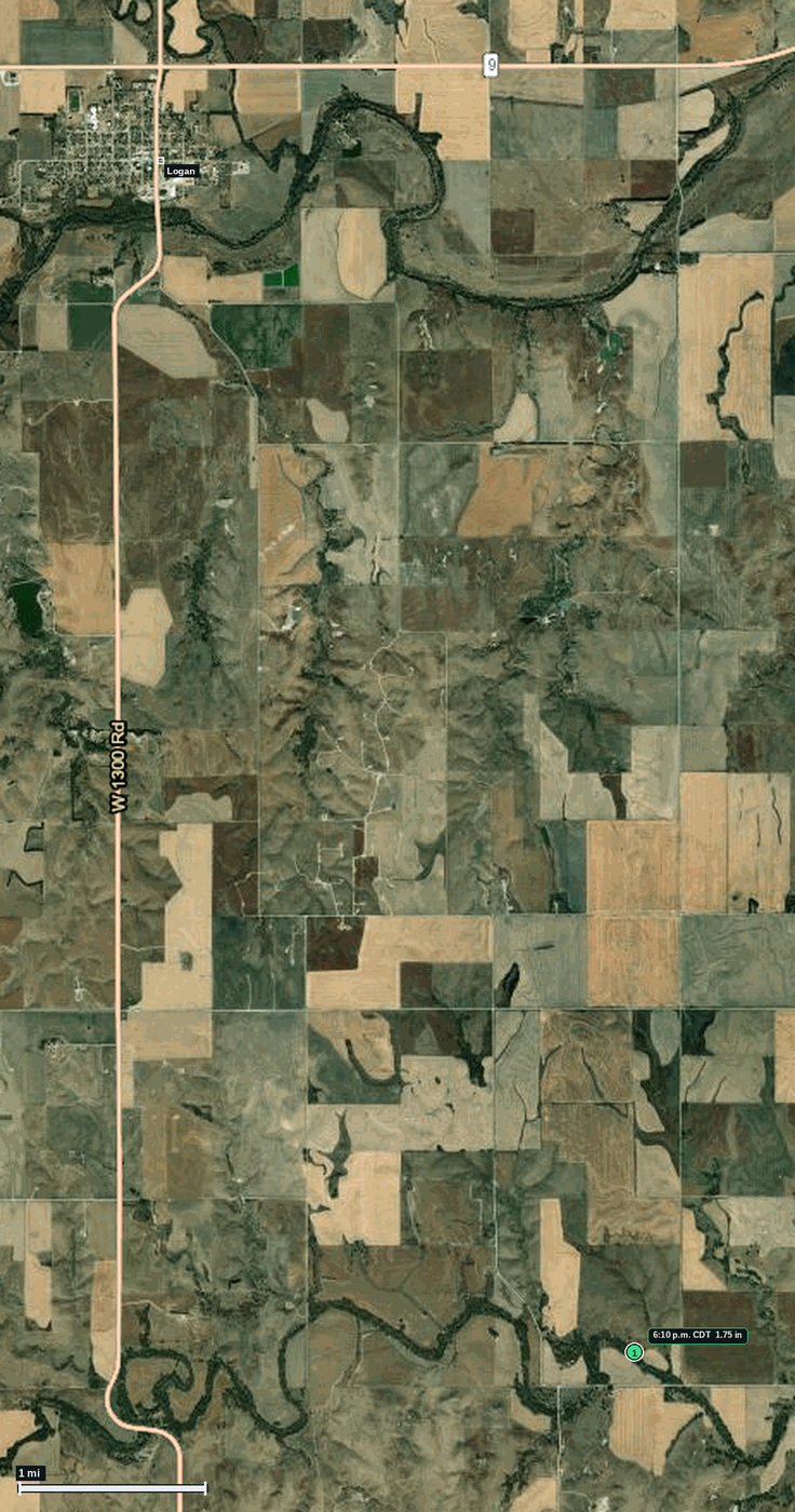 Logan, KS: 1.75 in hail (golf ball) – 8 Jun 2026