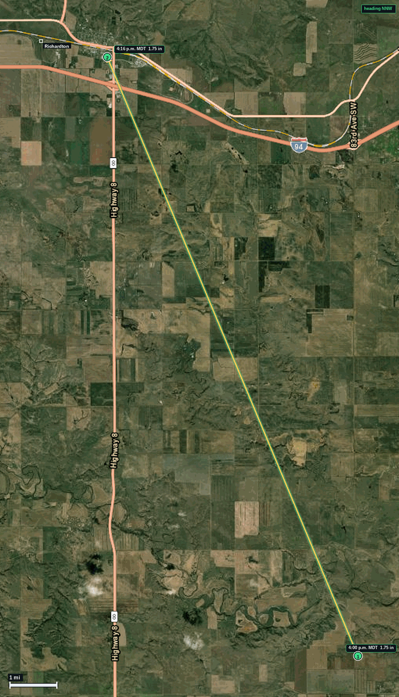 Richardton, ND: 1.75 in hail (golf ball) – 9 Jun 2026