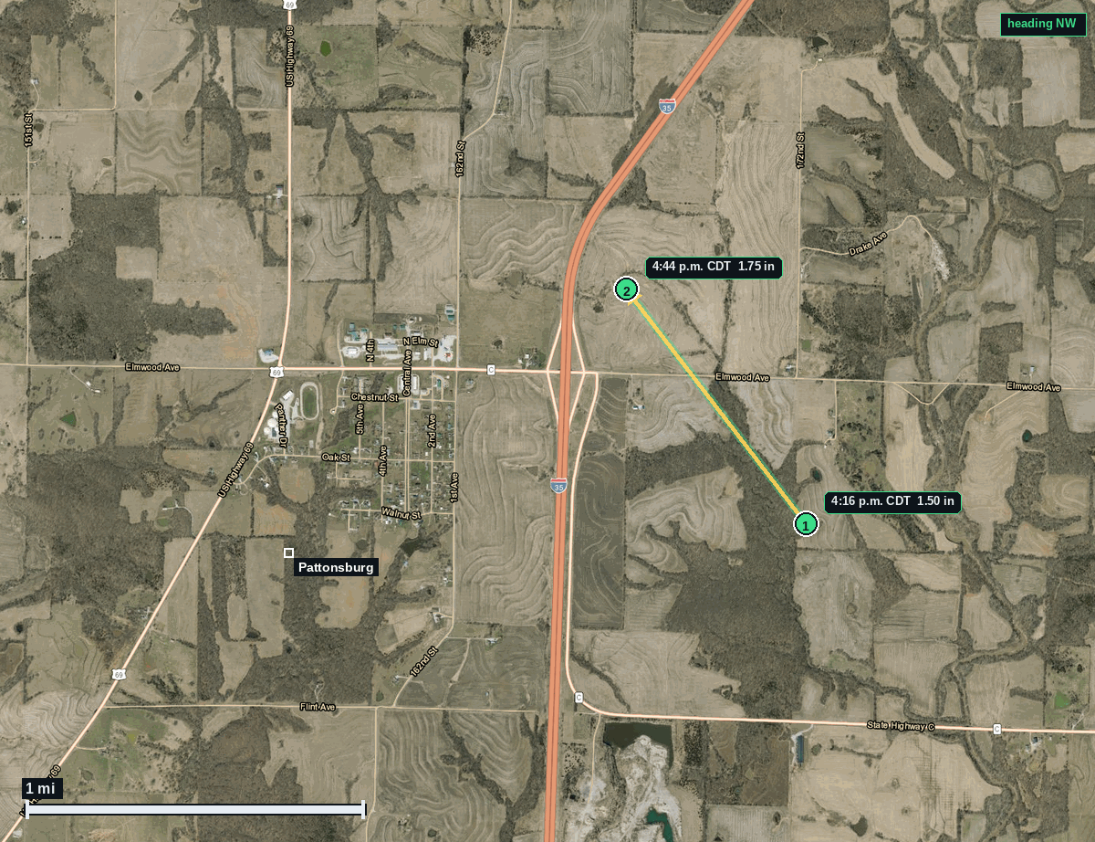 Pattonsburg hail map