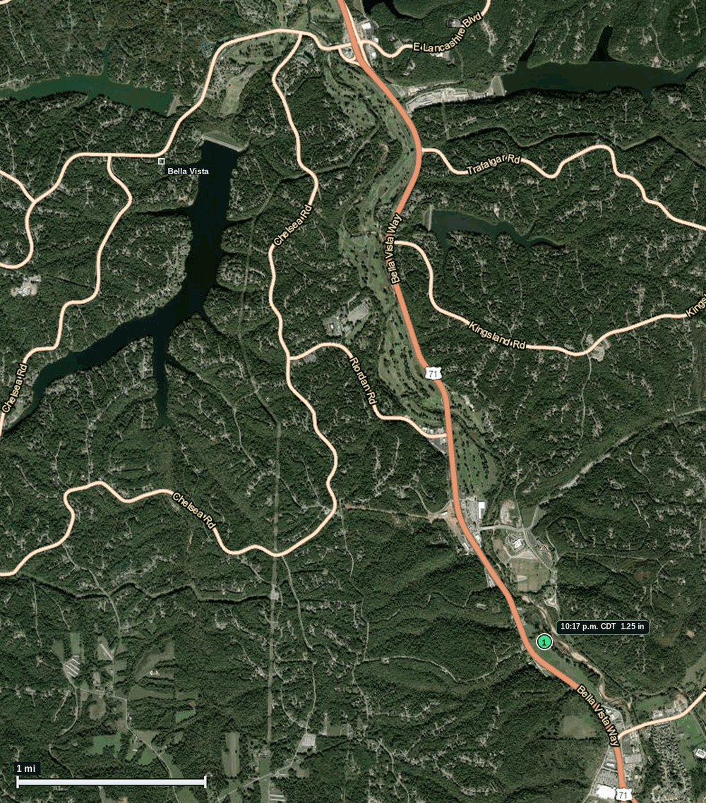 Bella Vista hail map