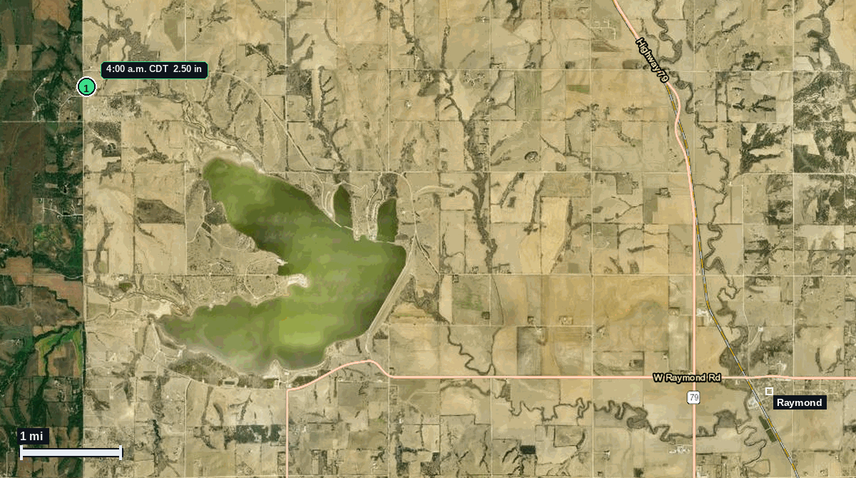 Raymond hail map