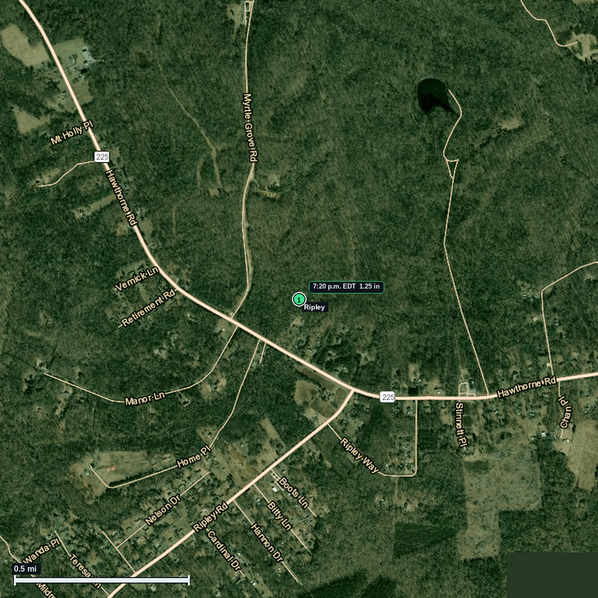 Ripley hail map