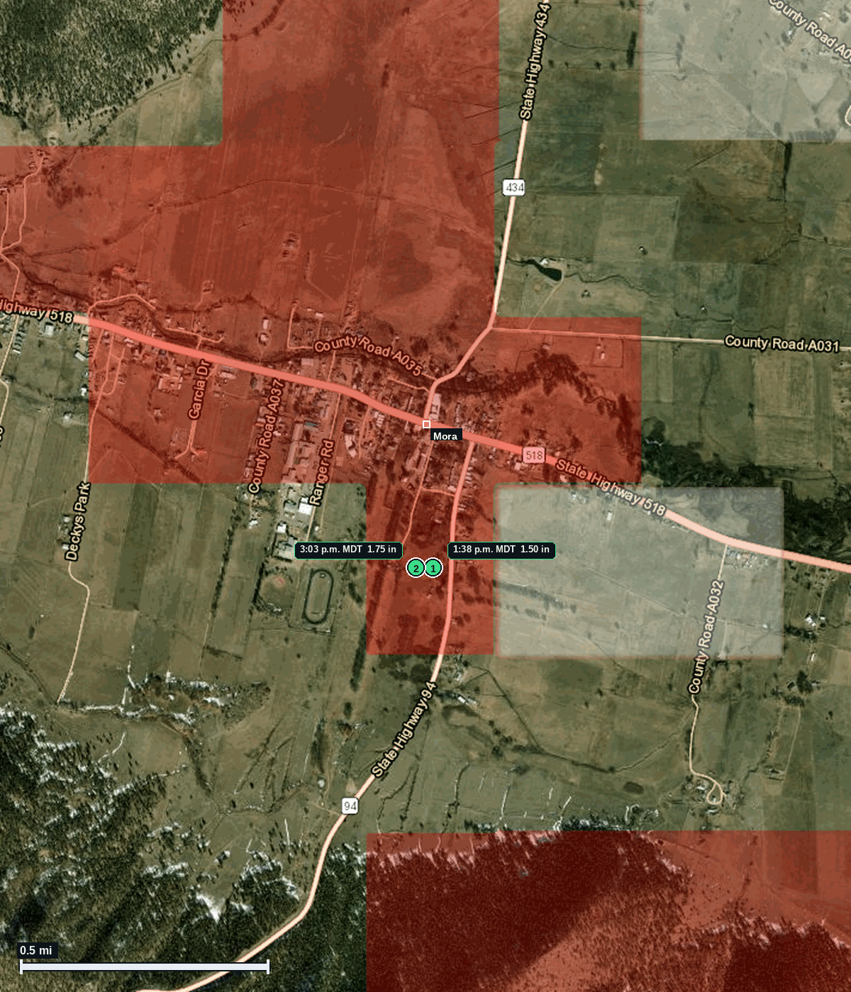 Mora hail map