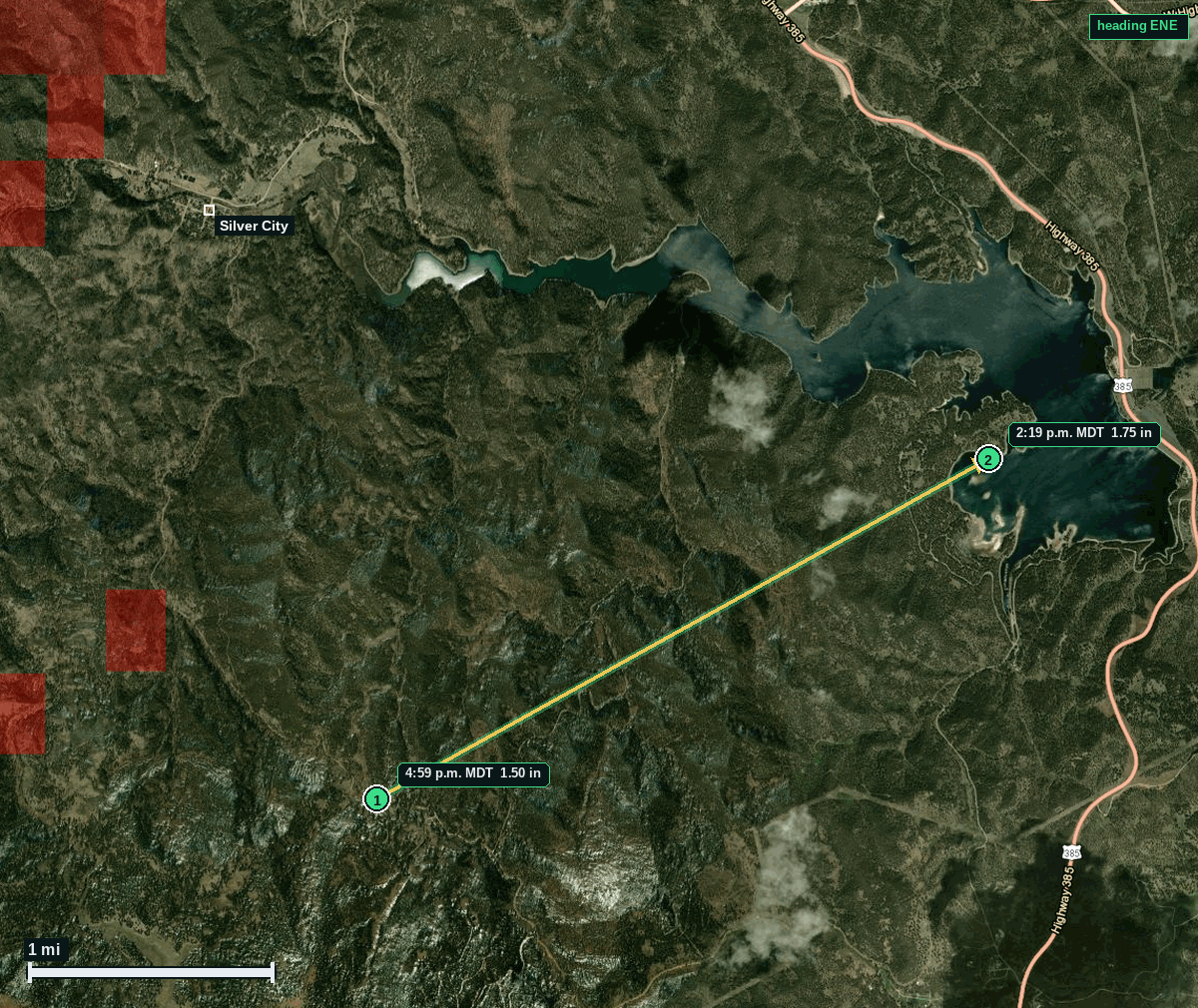 Silver City hail map
