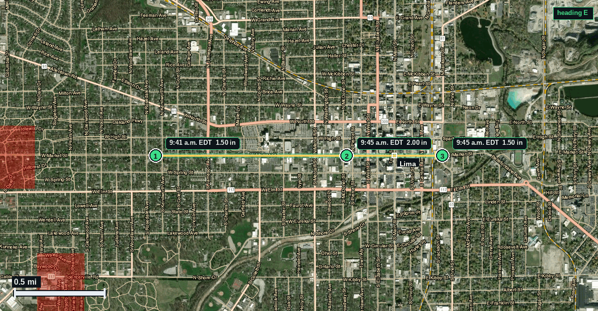 Lima hail map