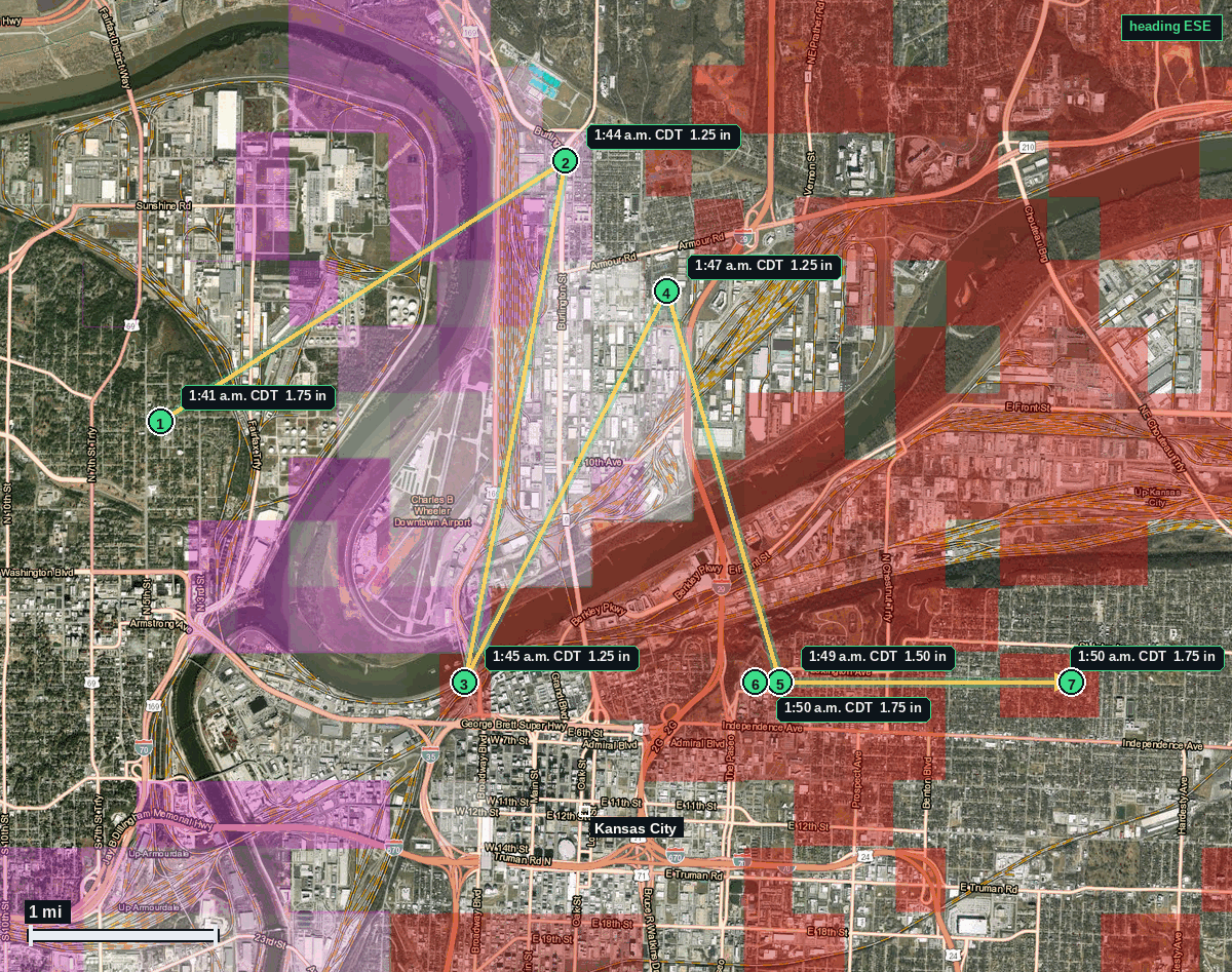 Kansas City hail map