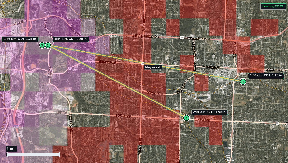 Maywood hail map
