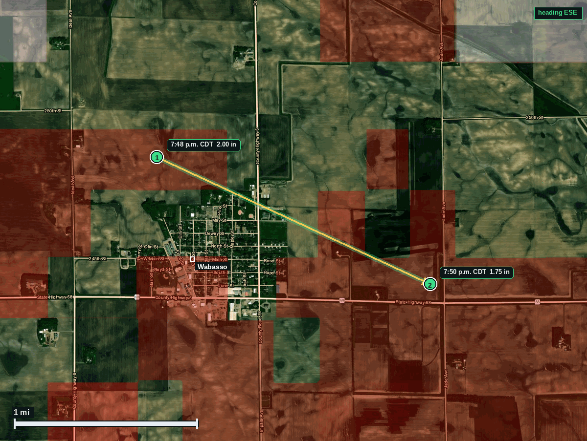 Wabasso hail map